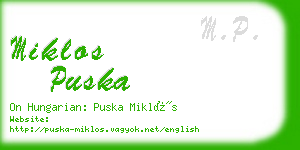 miklos puska business card